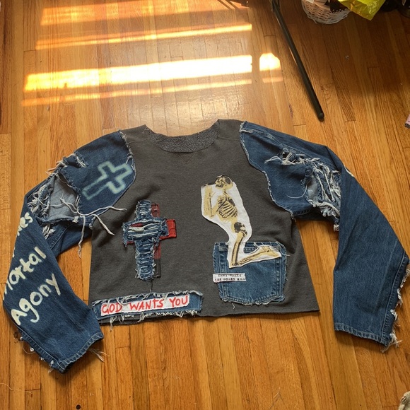 Custom 1 of 1 Handmade Faith-Based “God Wants You” Crewneck - Picture 6 of 6